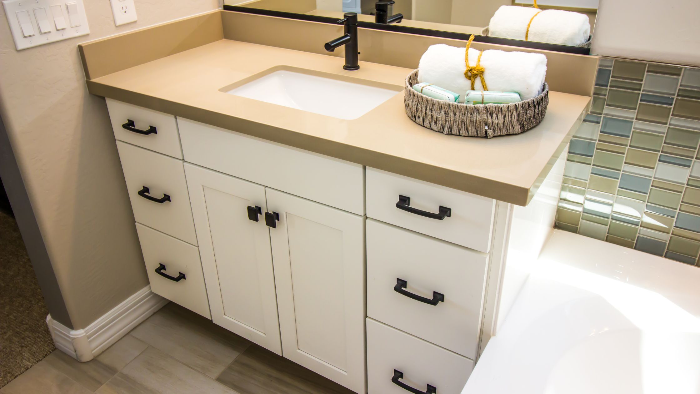 Install a Bathroom Vanity with Floor Plumbing