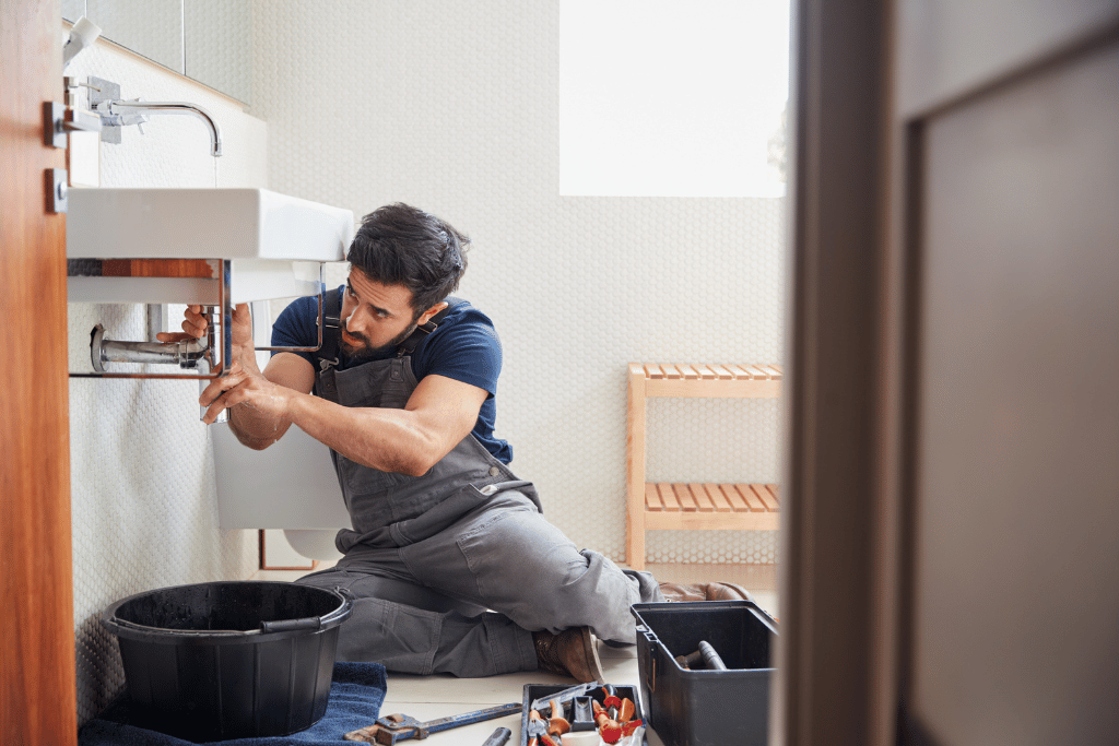 Moving bathroom sink plumbing