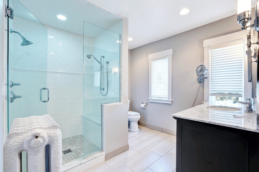 How to build a walk in shower on a concrete floor