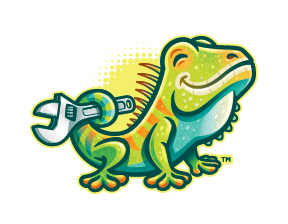 Sunny Bliss Plumbing & Air Mascot holding a plumber wrench